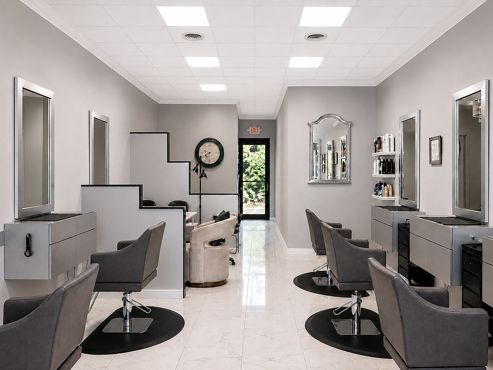 Inside Touchée Organic Salon on US-1 in Juno Beach, Florida
