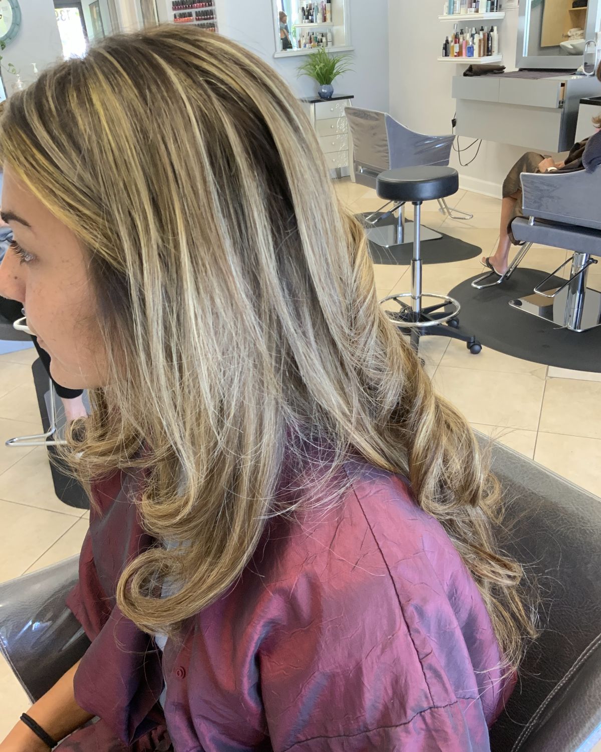 Balayage, condition kept intact at Touchée Organic Salon, Juno Beach